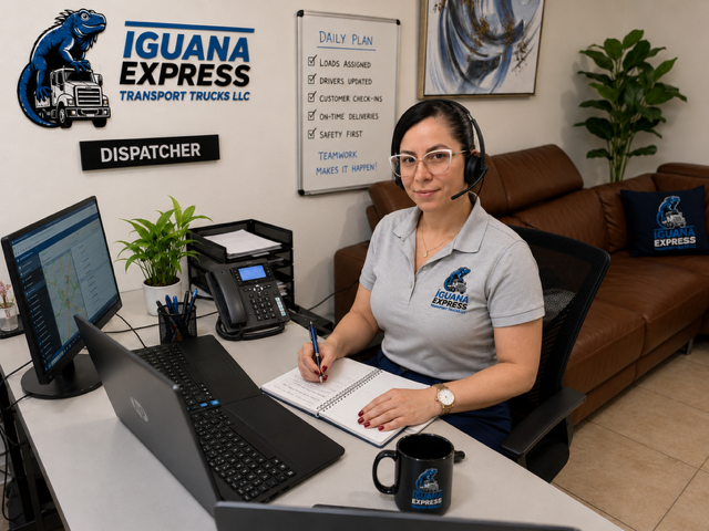 Iguana Express dispatcher coordinating deliveries